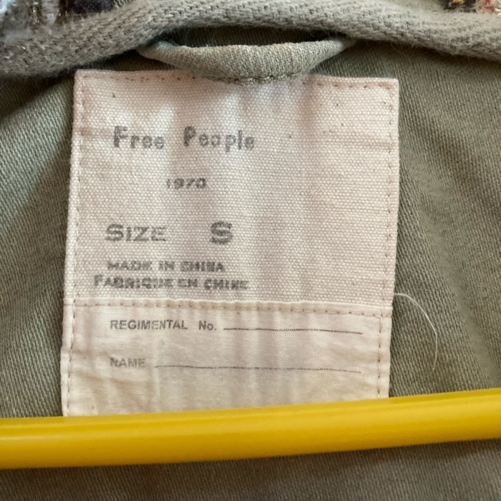 Free People Green and Tan/Gray Utility Jacket - Picture 4 of 5